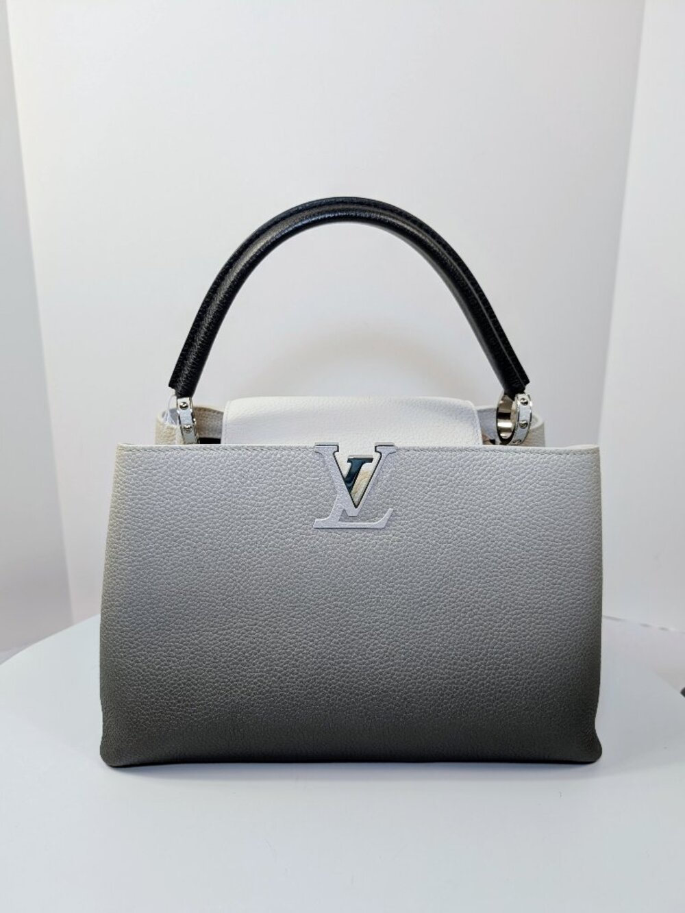 Louis Vuitton Light Grey Degrade Taurillon Leather Capucines PM Bag
